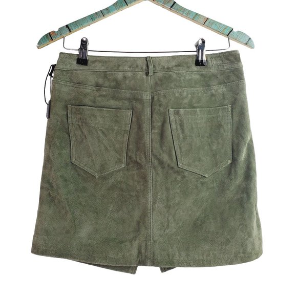 Blank NYC Suede Skirt in Ivy League Green Size 26 - Picture 3 of 7